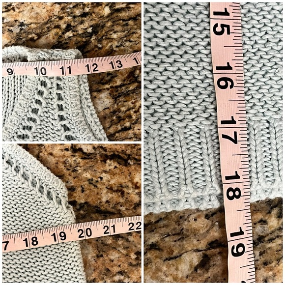 Crazy Horse Collection woman’s Blue Crochet Lightweight sweater Vest Cottegecore - Picture 5 of 9